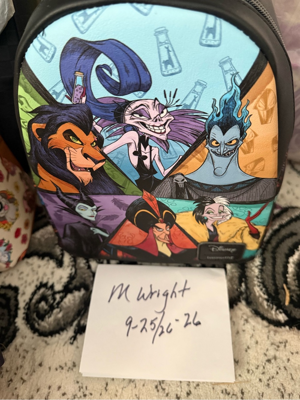 Disney Multicolor Villains Mini Backpack - Blue, Purple, Orange, Black